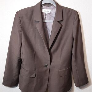 Calvin Klein Women's Chocolate Blazer